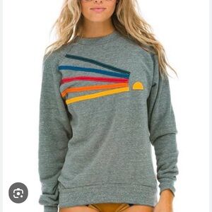 Aviator Nation - Daydream Crew Sweatshirt in Heather Grey size large